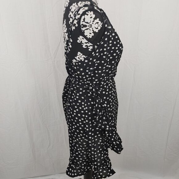 Princess Polly Her Jewel Mini Dress Sz 10 NWT Black and White.Armpit to armpit - Picture 5 of 11